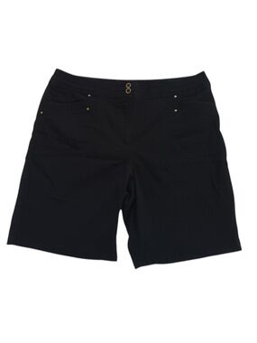 Karen Scott Women's Cotton Navy Blue Bermuda Shorts Size 16